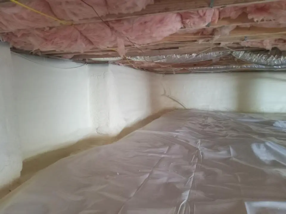 Crawl space encapsulation with closed-cell spray foam for Attic Insulation in Southeast